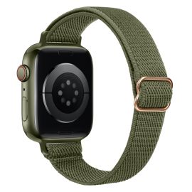 SLIM Řemínek Apple Watch Ultra 1 / 2 / 3 (49mm) / 9 / 8 / 7 (45mm) / 6 / SE / 5 / 4 (44mm) / 3 / 2 / 1 (42mm) tmavě zelený