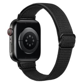 SLIM Řemínek Apple Watch Ultra 1 / 2 / 3 (49mm) / 8/7 (45mm) / 6 / SE / 5 / 4 (44mm) / 3 / 2 / 1 (42mm) černý
