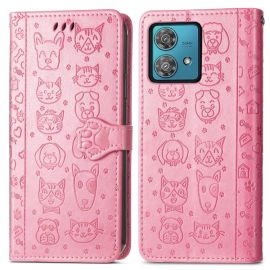 ART ANIMALS Peněženkový obal pro Motorola Edge 40 Neo růžový