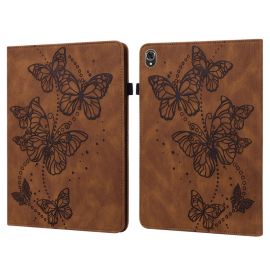 ART BUTTERFLIES Zaklápěcí pouzdro Lenovo Tab K10 hnědé