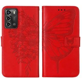 ART BUTTERFLY Peněženkový kryt ZTE Blade A72 (není vhodné pro verzi A7040) červený