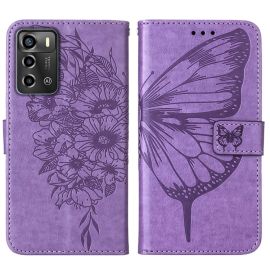 ART BUTTERFLY Peněženkový kryt ZTE Blade A72 (není vhodné pro verzi A7040) fialový