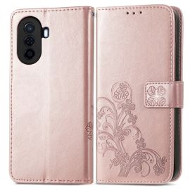 ART FLOWERS Peněženkový kryt Huawei Nova Y70 světle růžový