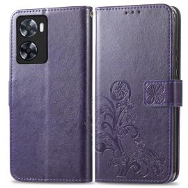 ART FLOWERS Peněženkový kryt Oppo A57 fialový