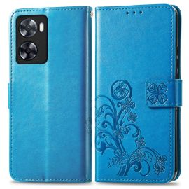 ART FLOWERS Peněženkový kryt Oppo A57 modrý
