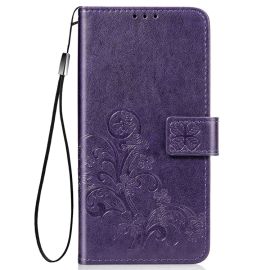 ART FLOWERS Peněženkový kryt Samsung Galaxy Xcover Pro fialový