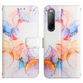ART MARBLE Peněženkový kryt Sony Xperia 10 IV 5G WHITE ORANGE