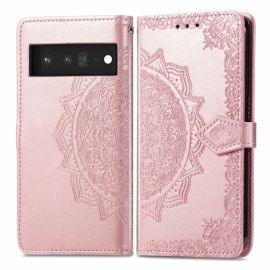 ART Peněženkový kryt Google Pixel 6 ORNAMENT růžový