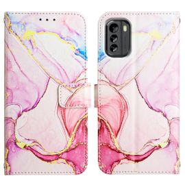 ART Peněženkový kryt Nokia G60 ROSE GOLD MARBLE