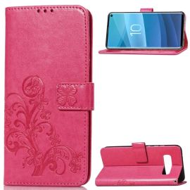 ART Peňaženkový obal Samsung Galaxy S10 FLOWER růžový
