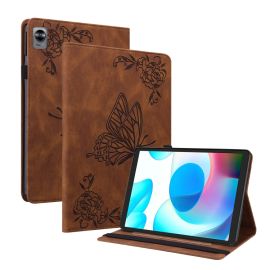 ART BUTTERFLY Zaklápěcí pouzdro Realme Pad Mini hnědé