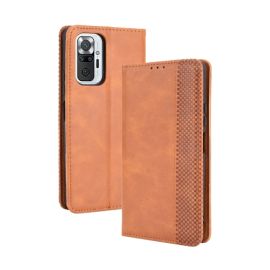 BUSINESS Peňaženkový kryt Xiaomi Redmi Note 10 Pro hnědý