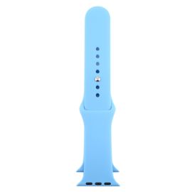 BUTTERFLY Silikonový řemínek Apple Watch 9 / 8 / 7 (41mm) / 6 / SE / 5 / 4 (40mm) / 3 / 2 / 1 (38mm) světle modrý