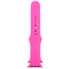 BUTTERFLY Silikonový řemínek Apple Watch 9 / 8 / 7 (41mm) / 6 / SE / 5 / 4 (40mm) / 3 / 2 / 1 (38mm) tmavě růžový