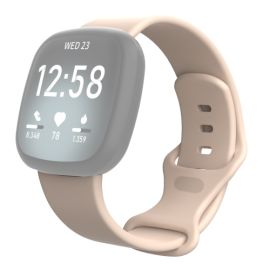 BUTTERFLY Silikonový řemínek pro Fitbit Versa 3 / Fitbit Sense písková růžová