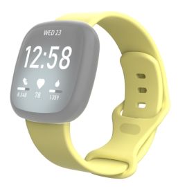 BUTTERFLY Silikonový řemínek pro Fitbit Versa 3 / Fitbit Sense žlutý