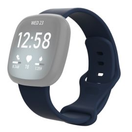 BUTTERFLY Silikonový řemínek pro Fitbit Versa 3 / Fitbit Sense tmavomodrý