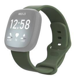 BUTTERFLY Silikonový řemínek pro Fitbit Versa 3 / Fitbit Sense tmavě zelený