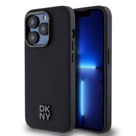 DKNY PU LEATHER Ochranný kryt Apple iPhone 14 Pro Max černý