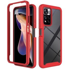 DUAL Oboustranný kryt pro Xiaomi Redmi Note 11 Pro + 5G červený