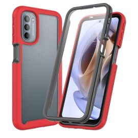 DUAL Oboustranný kryt s fólií Motorola Moto G31/G41 červený