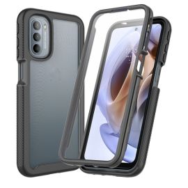 DUAL Oboustranný kryt s fólií Motorola Moto G31/G41 černý