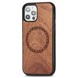 Dřevěný kryt s Magsafe pro Apple iPhone 12 / 12 Pro ROSE WOOD