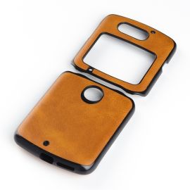 LEATHER TPU Ochranný kryt Motorola Razr 5G hnědý