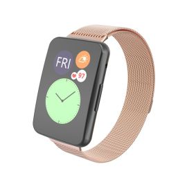 MILANESE Kovový řemínek Huawei Watch Fit růžový