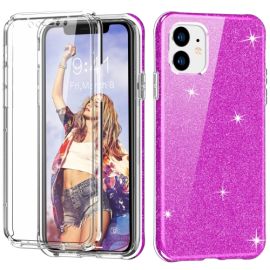 DUAL ART odolný kryt Apple iPhone 11 PURPLE GLITTER