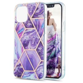 GEOMETRIC ART Kryt Apple iPhone 13 mini PURPLE