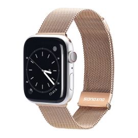 DUX MILANESE Kovový řemínek pro Apple Watch SE / SE 2022 / SE 2023 (44mm) zlatý