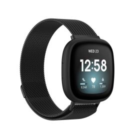 MILANESE Kovový řemínek pro Fitbit Versa 4/3 černý