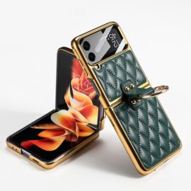GKK NIKKI Kryt s držákem Samsung Galaxy Z Flip 4 5G tmavě zelený