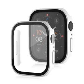 PC FULL COVER Plastový kryt se sklem pro Apple Watch SE/SE 2022/SE 2023 (40mm) bílý