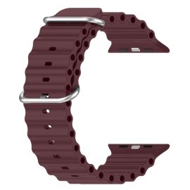 OCEAN Řemínek pro Apple Watch Ultra 1 / 2 / 3 (49mm) / 9 / 8 / 7 (45mm) / 6 / SE / 5 / 4 (44mm) / 3 / 2 / 1 (42mm) bordó