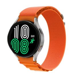 NYLON Řemínek pro Samsung Galaxy Watch 6 Classic (47mm/43mm) a Watch 6 (44mm/40mm) oranžový