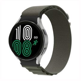 NYLON Řemínek pro Samsung Galaxy Watch 6 Classic (47mm/43mm) a Watch 6 (44mm/40mm) zelený