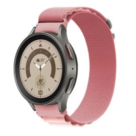 NYLON Řemínek pro Samsung Galaxy Watch 6 Classic (47mm/43mm) a Watch 6 (44mm/40mm) růžový