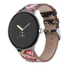LEATHER Kožený řemínek pro Google Pixel Watch / Pixel Watch 2 / Pixel Watch 3 41mm / Pixel Watch 4 41mm ROSES