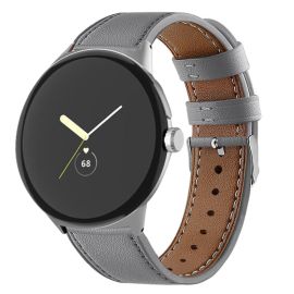 LEATHER Kožený řemínek pro Google Pixel Watch / Pixel Watch 2 / Pixel Watch 3 41mm / Pixel Watch 4 41mm šedý