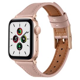 LEATHER Kožený řemínek pro Apple Watch SE / SE 2022 / SE 2023 (44mm) růžový