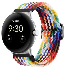 BRAIDED Nylonový řemínek pro Google Pixel Watch / Pixel Watch 2 RAINBOW