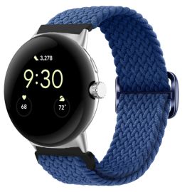 BRAIDED Nylonový řemínek pro Google Pixel Watch / Pixel Watch 2 tmavěmodrý