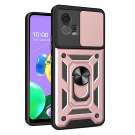 RING CAMERA Kryt s držákem pro Motorola Moto G72 růžový