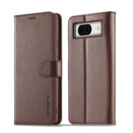 IMEEKE Peněženkový obal Google Pixel 7a tmavě hnědý