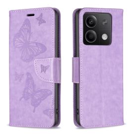 ART BUTTERFLY Peněženkový obal pro Xiaomi Redmi Note 13 fialový