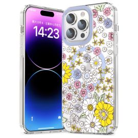 FLOWER MAGSAFE Kryt pro Apple iPhone 13 Pro Max PURPLE