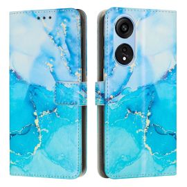 ART MARBLE Peněženkový kryt Oppo A98 5G BLUE GREEN