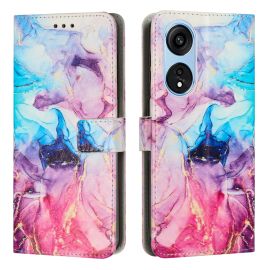 ART MARBLE Peněženkový kryt Oppo A98 5G PINK PURPLE